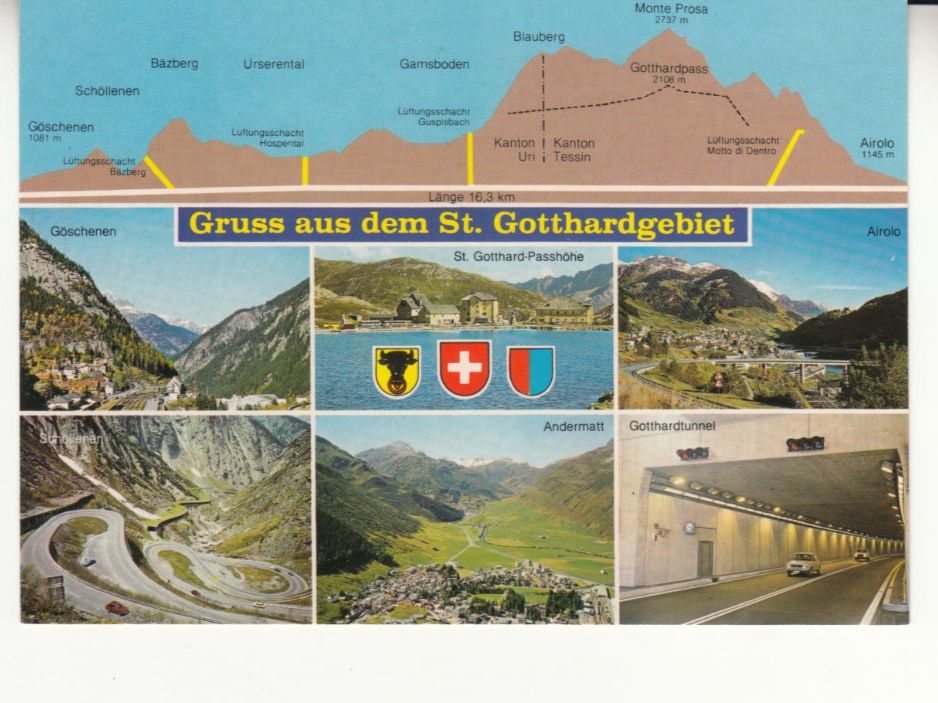 Cartoline postali: Gotthardgebiet ca. 1985 – Usato da Bürglen TG venduto da StampGraf
