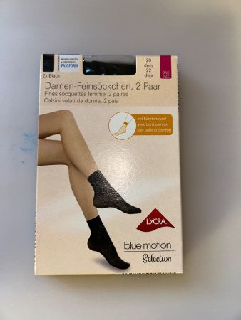 4x 2 Paar Damen-Feinsöckchen / schwarz **NEU&OVP ***