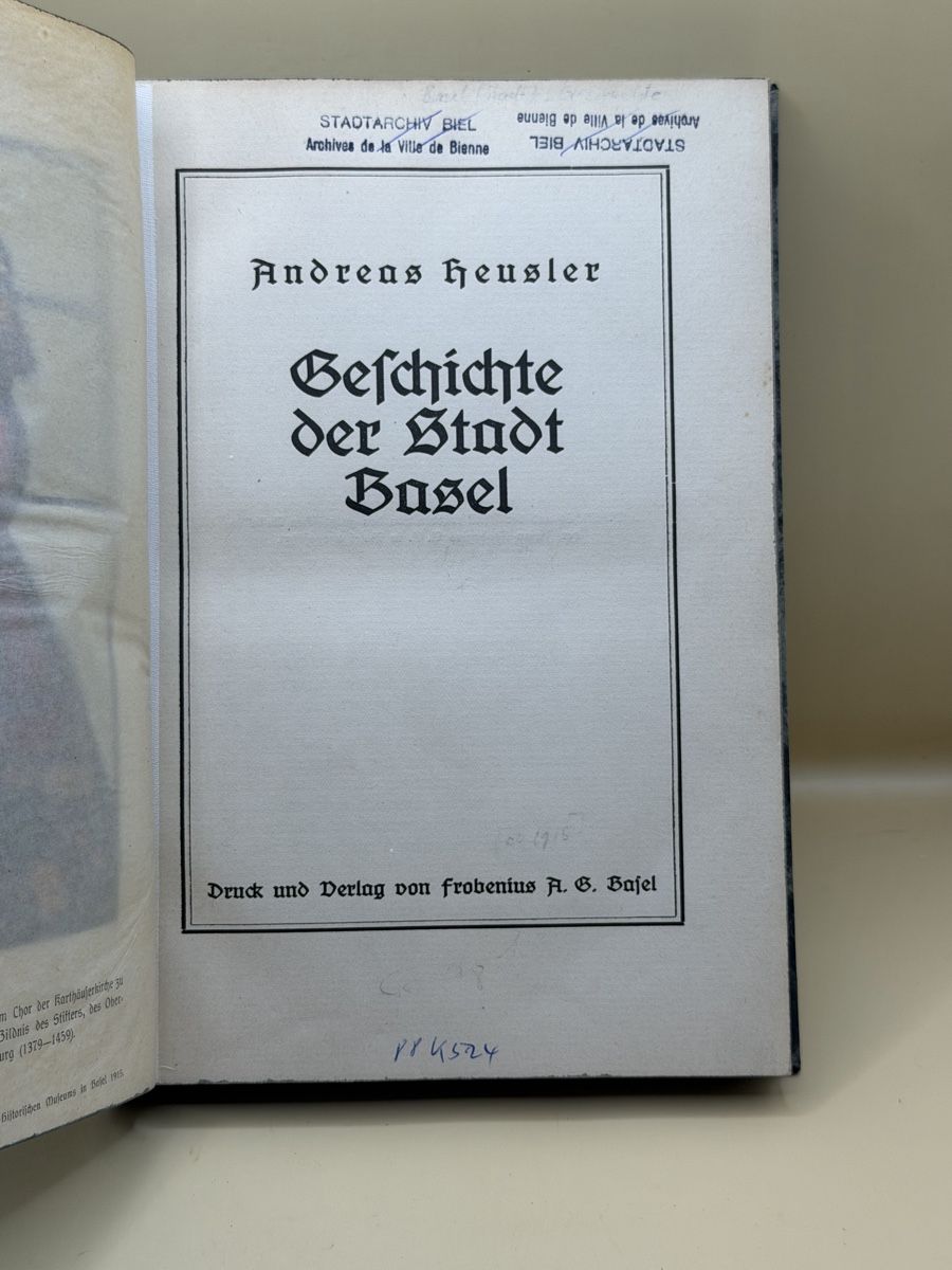 Libri: Geschichte der Stadt Basel Heusler mit Karten – Usato da Genève venduto da sho_67qj 5