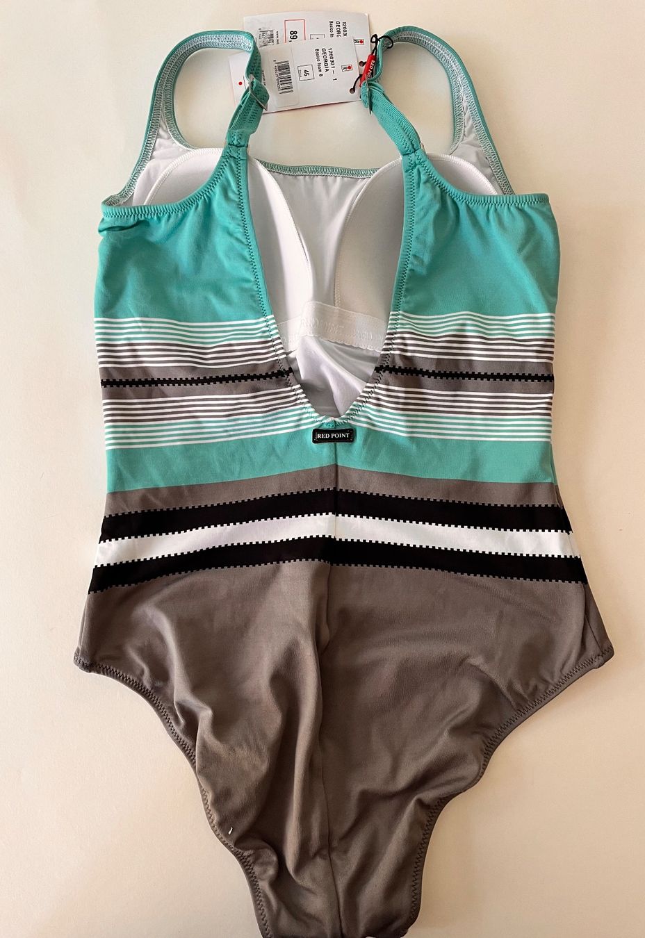 Costumi da bagno & Bikini: RED POINT, Badekleid, Grösse 42B, Farbe Türkis/Grau – Nuovo e nell'imballaggio originale da Rudolfstetten venduto da gst_g7xl 6