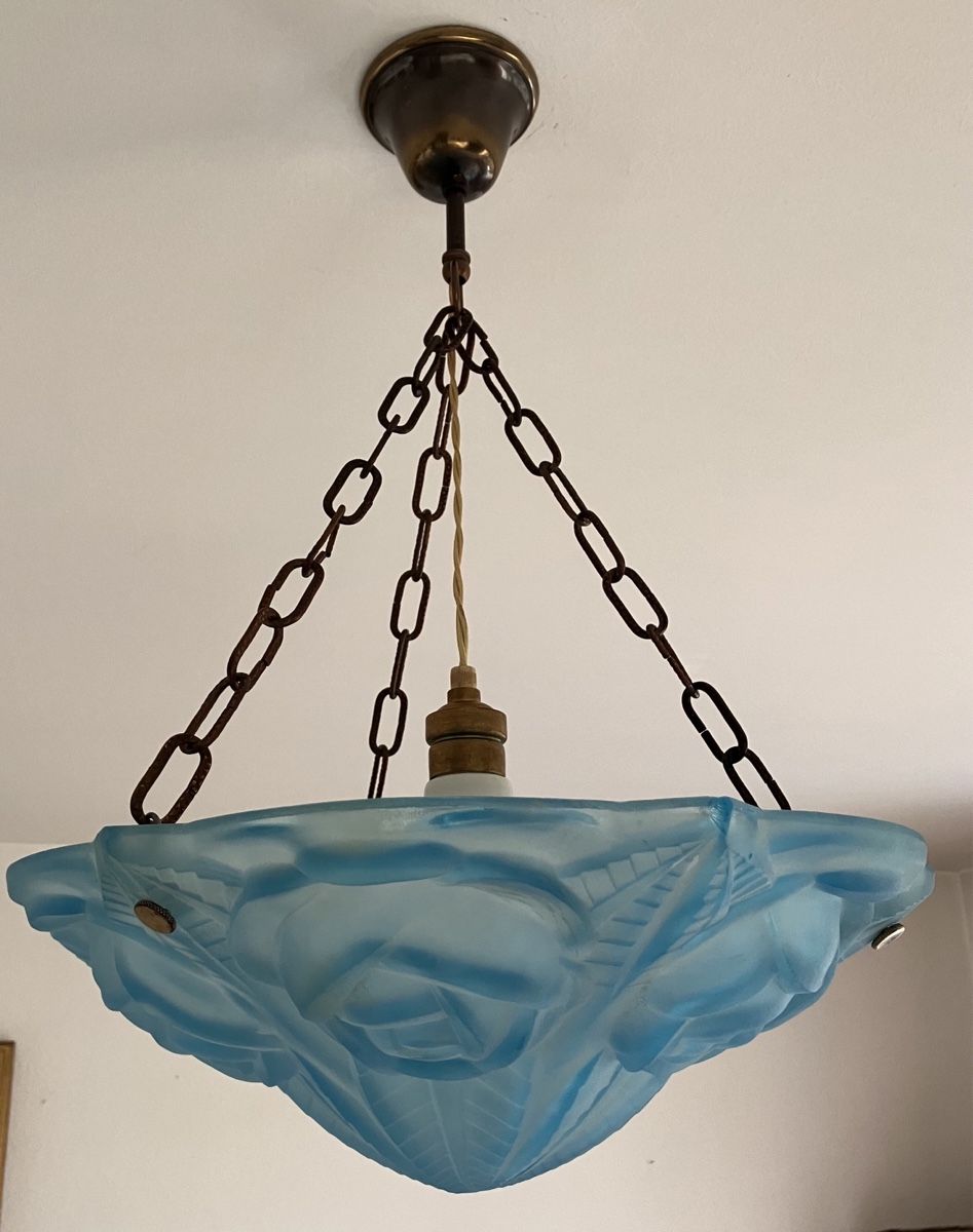 Lampadari & plafoniere: Deckenlampe  Artdeco Pressglas satiniert um 1930 – Usato da Zürich venduto da otomado 2