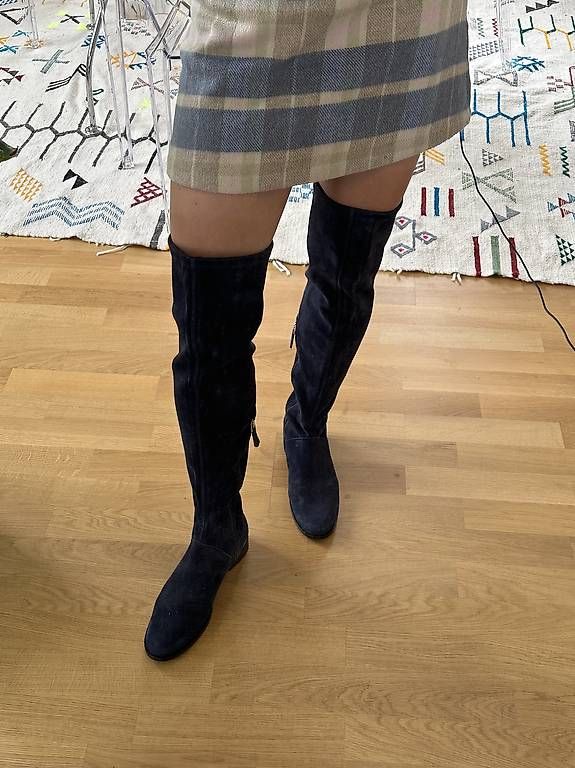 Scarpe da donna: Overknee Stiefel, Gr. 39, Dunkelblau Wildleder – Usato da Zürich venduto da mar_22hb