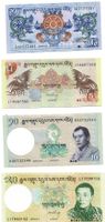 Bhutan Set 4 Stk UNZ 1 - 20 Nugultrum 2013-2019 P-27-P 30
