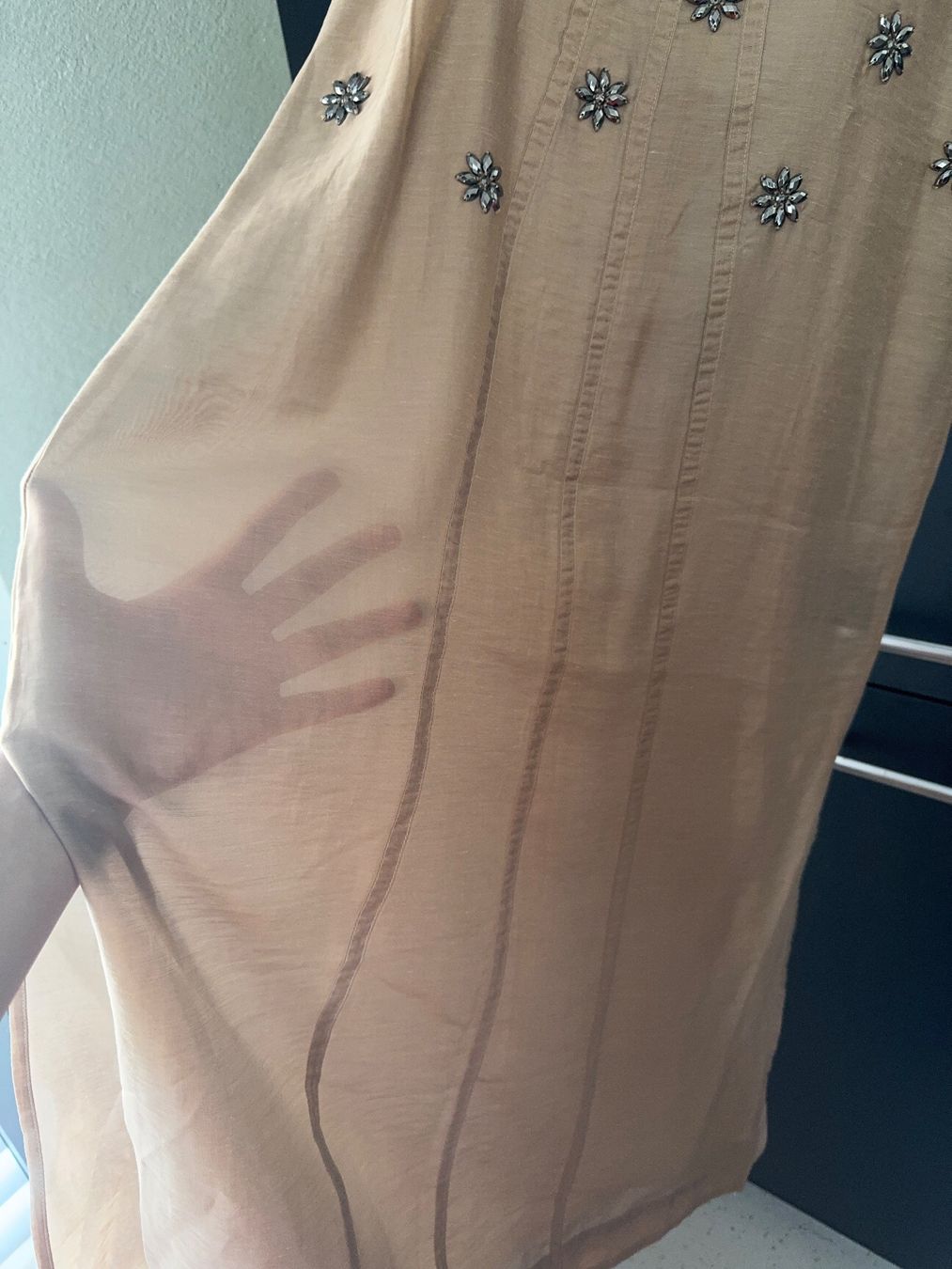 H&M Vestiti: H&M sheer brown maxi dress with side slit – Nuovo (secondo la descrizione) da Zürich venduto da hal_2yzx 4