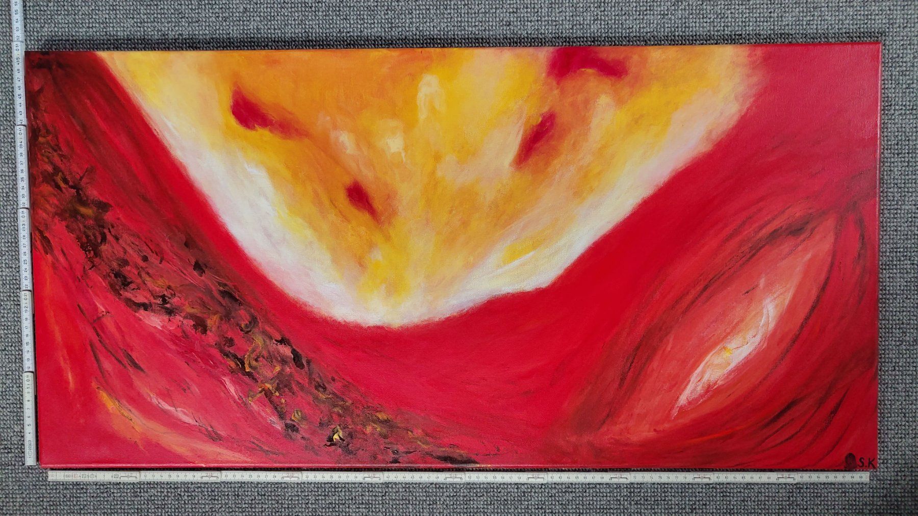 Dipinti: Abstraktes Acrylbild, handgemalt 100x50cm – Usato da Ballwil venduto da bom_ar