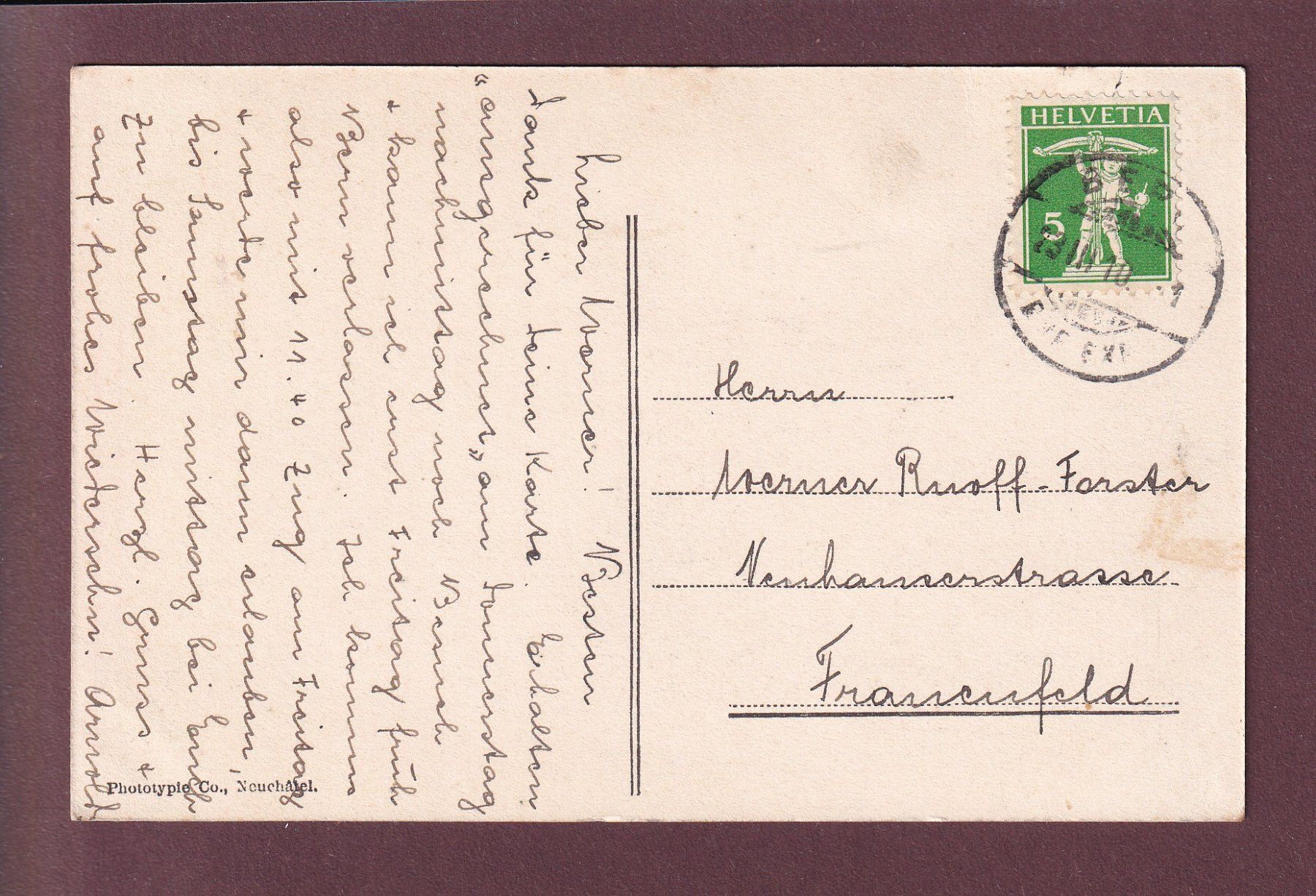 Cartoline postali: BELLINZONA - Stazione - 1910 – Usato da Pully venduto da nicecards 1