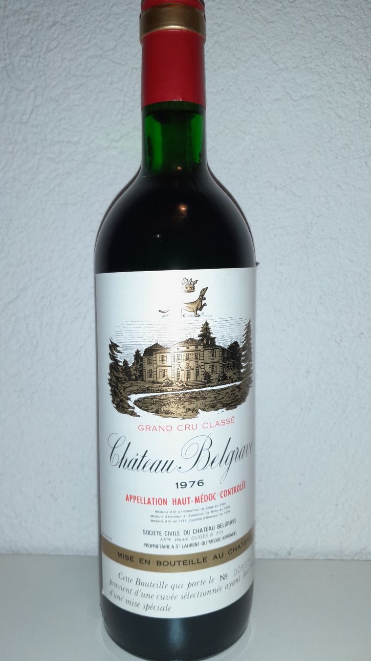 Wein: 1976 Château Belgrave 1976 – Neu (gemäss Beschreibung) aus Venthône von achos