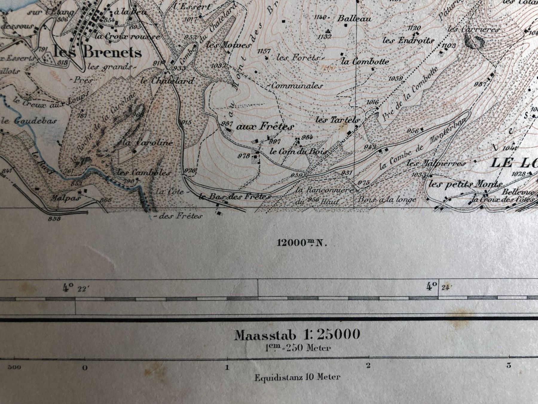 Landkarten & Atlanten: Siegfriedatlas Bl. 83: Le Locle 1885 – Gebraucht aus Zürich von allp 7