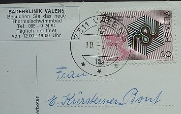 Cartoline postali: VALENS Bäderklinik – Usato da Jona venduto da philajona 1
