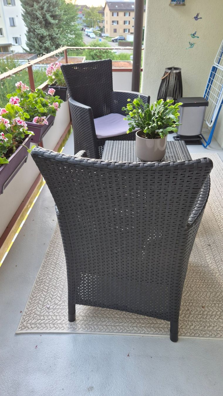 Conforama Sessel: Garten/Balkon set - Rattan – Gebraucht aus Zürich von Paulinaa1 2