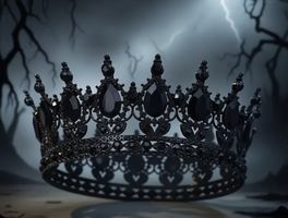 1 Stück - Schwarze Gothic Krone