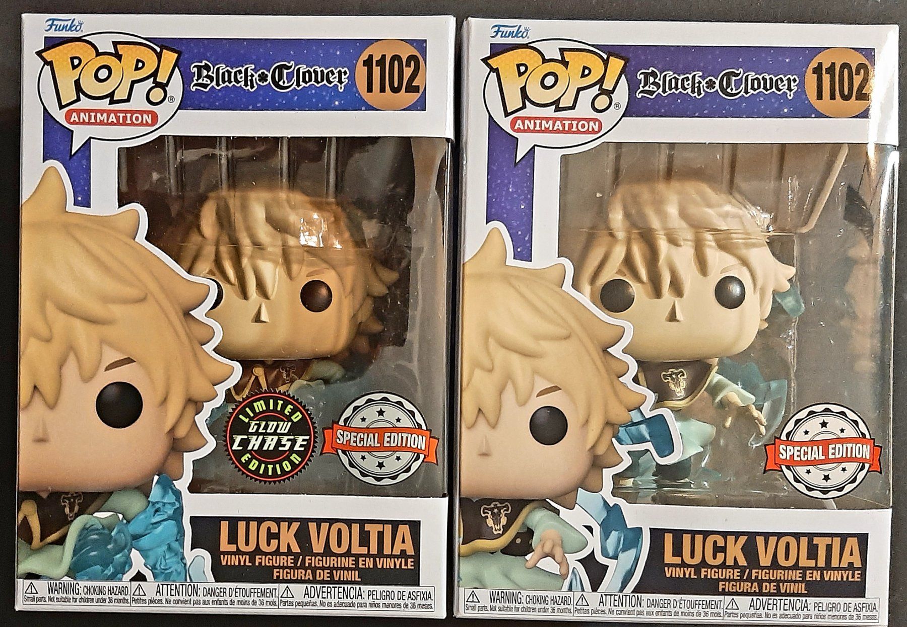 Funko Statuette: Funko Pop Black Cover  Luck Voltia CHASE – Nuovo e nell'imballaggio originale da Montet (Glâne) venduto da KOADA