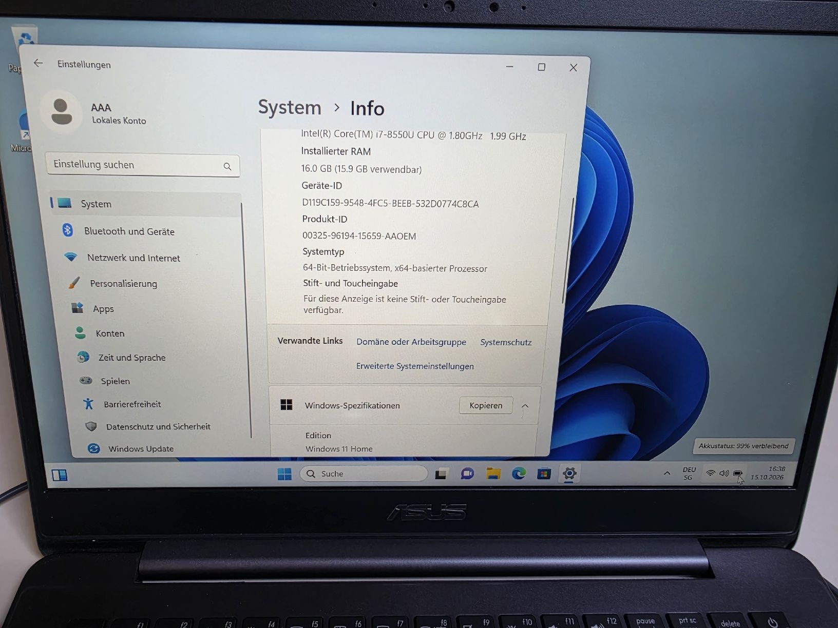Asus Notebooks: Asus Laptop – Gebraucht aus Uffikon von iza_l6ds 1