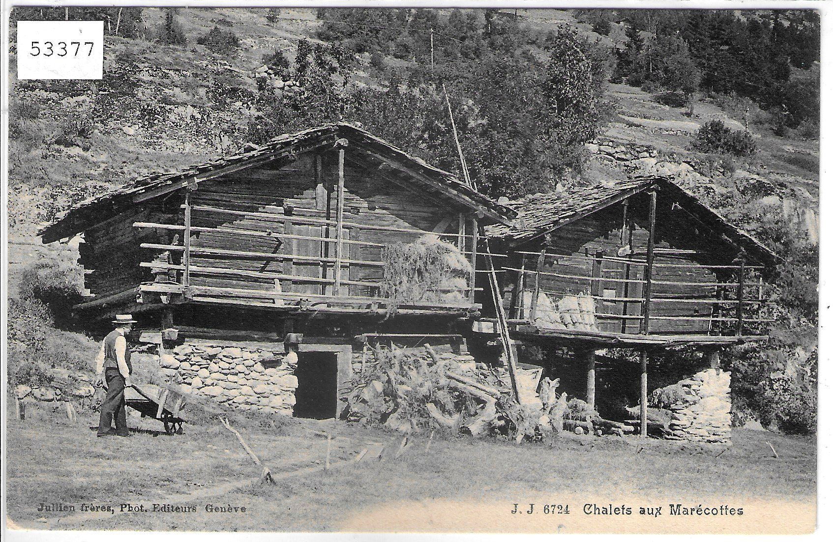 Cartes postales: Chalets aux Marecottes - animee – D'occasion à Ettingen par Kartenplanet