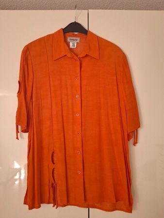 Bluse von Chalou, Grösse 44, Orange, Neuwertig