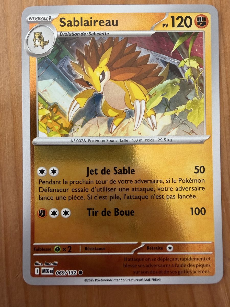 Pokémon Carte collezionabili: Sablaireau (MEG069) – Nuovo (secondo la descrizione) da Vevey venduto da Matx