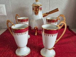 Service tasses  à café vintage, porcelaine française