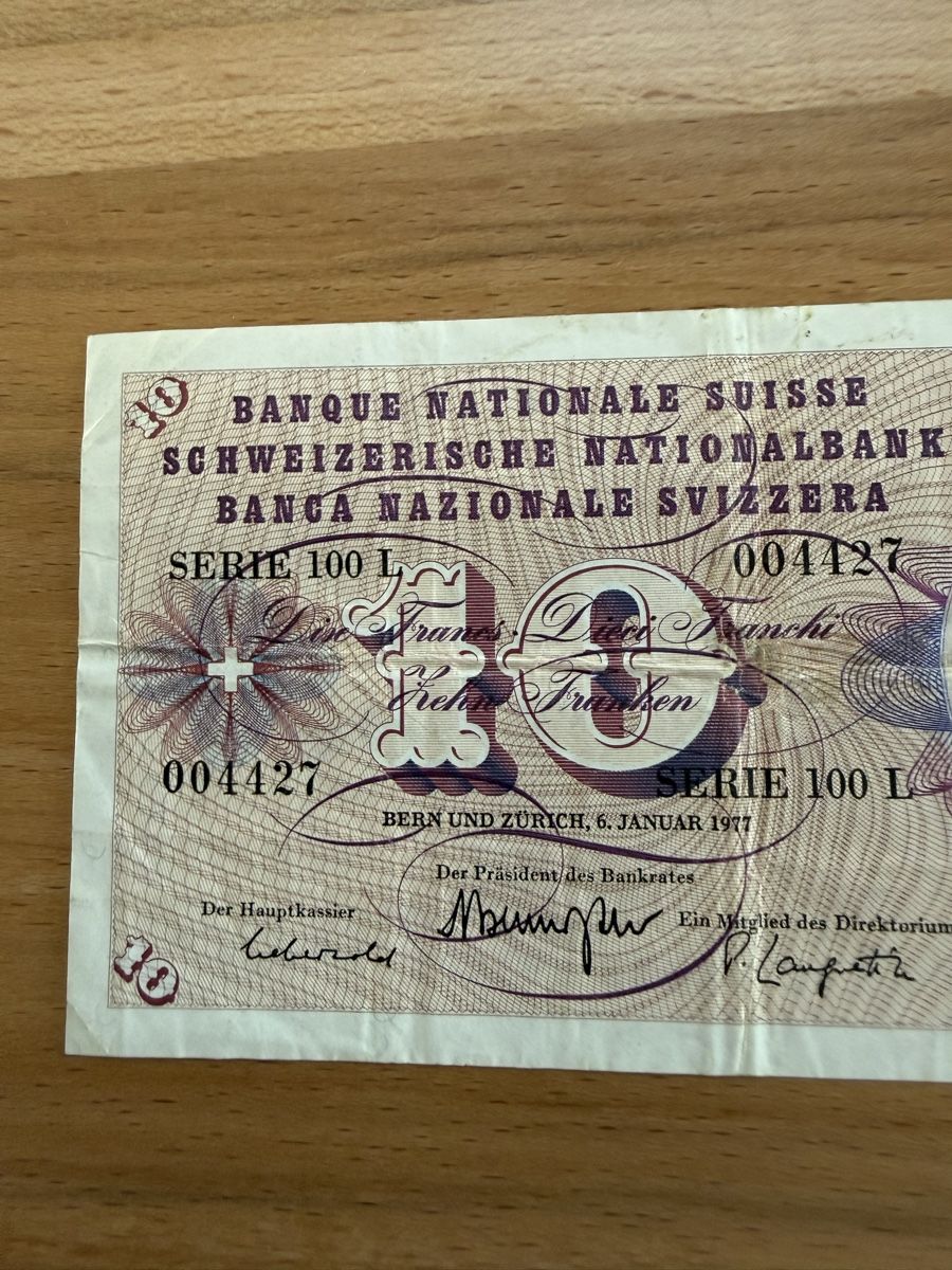 Banconote: 10 Franken Banknote Serie 100 L – Usato da Grenchen venduto da Bastet007 2