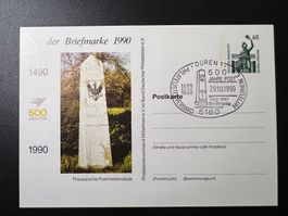 BRD Sonderpostkarte und-stempel Düren  1990  (R628)