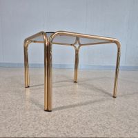 Vintage Glas Metall Side Table Beistelltisch Coffee-Table