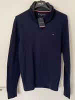 Tommy Hilfiger 100% Wolle Herren Pullover Gr S blau NEU