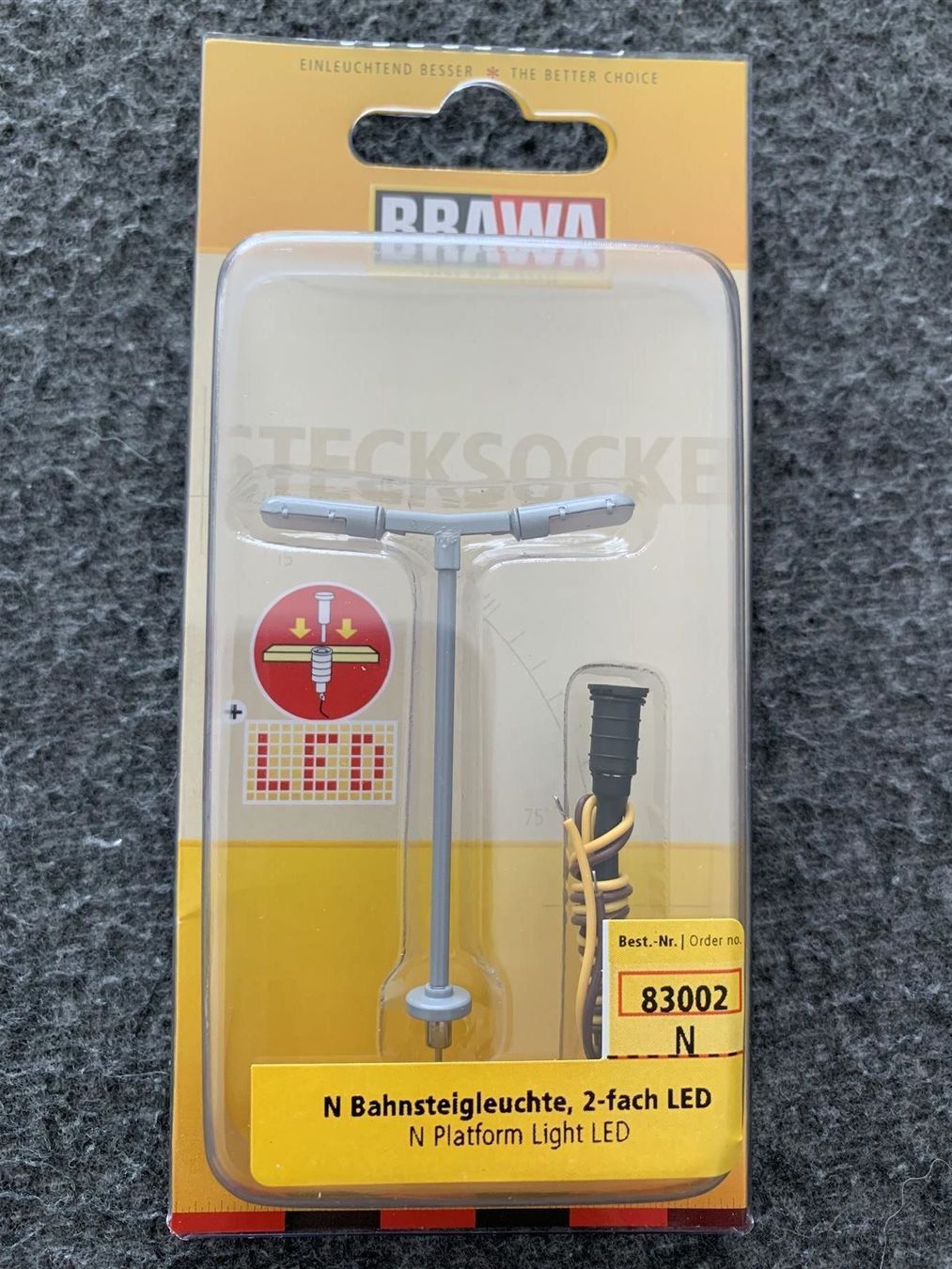 Brawa Modellini di ferrovie: Brawa 83002 LED-Bahnsteigleuchte – Nuovo e nell'imballaggio originale da Hauterive NE venduto da eriamch