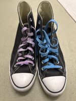 Coole Converse All Stars High Top Leder, Schwarz, Gr. 43