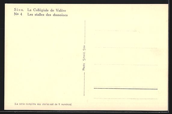 Ansichtskarten: Sion, La Collégiale de Valère, Les sta – Gebraucht aus Berlin von bartko-reher 1