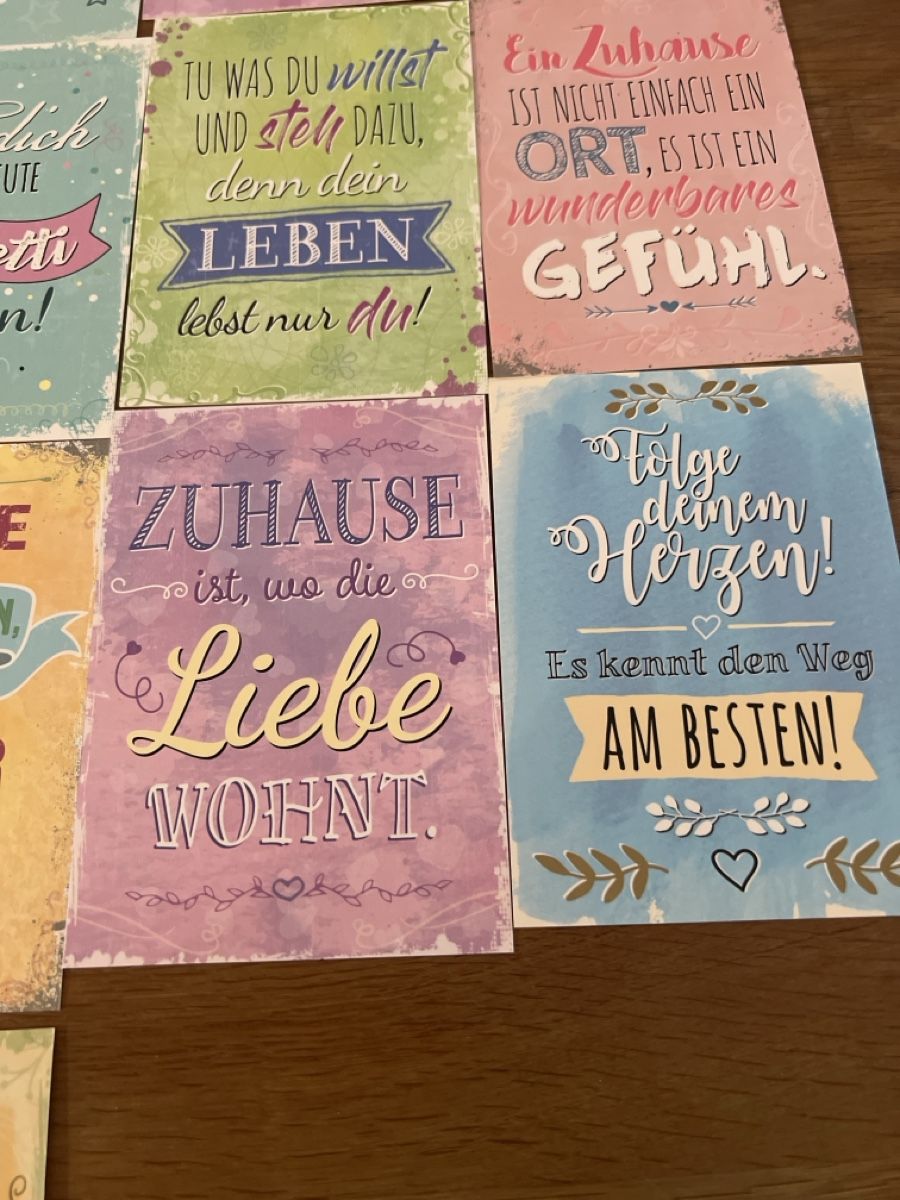 Cartes postales: 17 Postkarten mit Sprüchen NEU – Neuf (Voir description) à Uznach par Apuutze 3