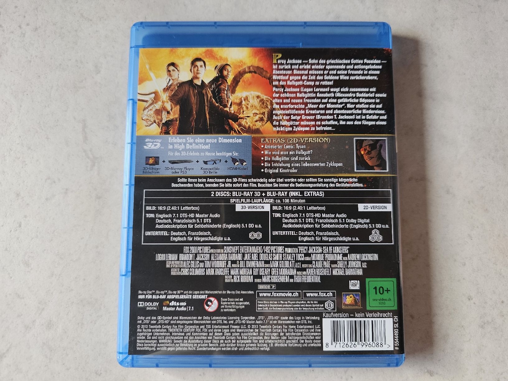 Alle DVDs: Percy Jackson  -  Im Bann des Zyklopen  /  Bluray 3D – Gebraucht aus Schneisingen von backstore24 1