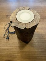 Lampe aus Holzstamm