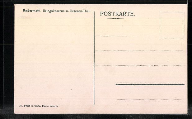 Cartoline postali: Andermatt, Kriegskaserne und Urseren-Tha – Usato da Berlin venduto da bartko-reher 1