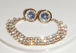SCHÖNE ZIER-KETTE FUNKELNDE ZIRKONE NEU