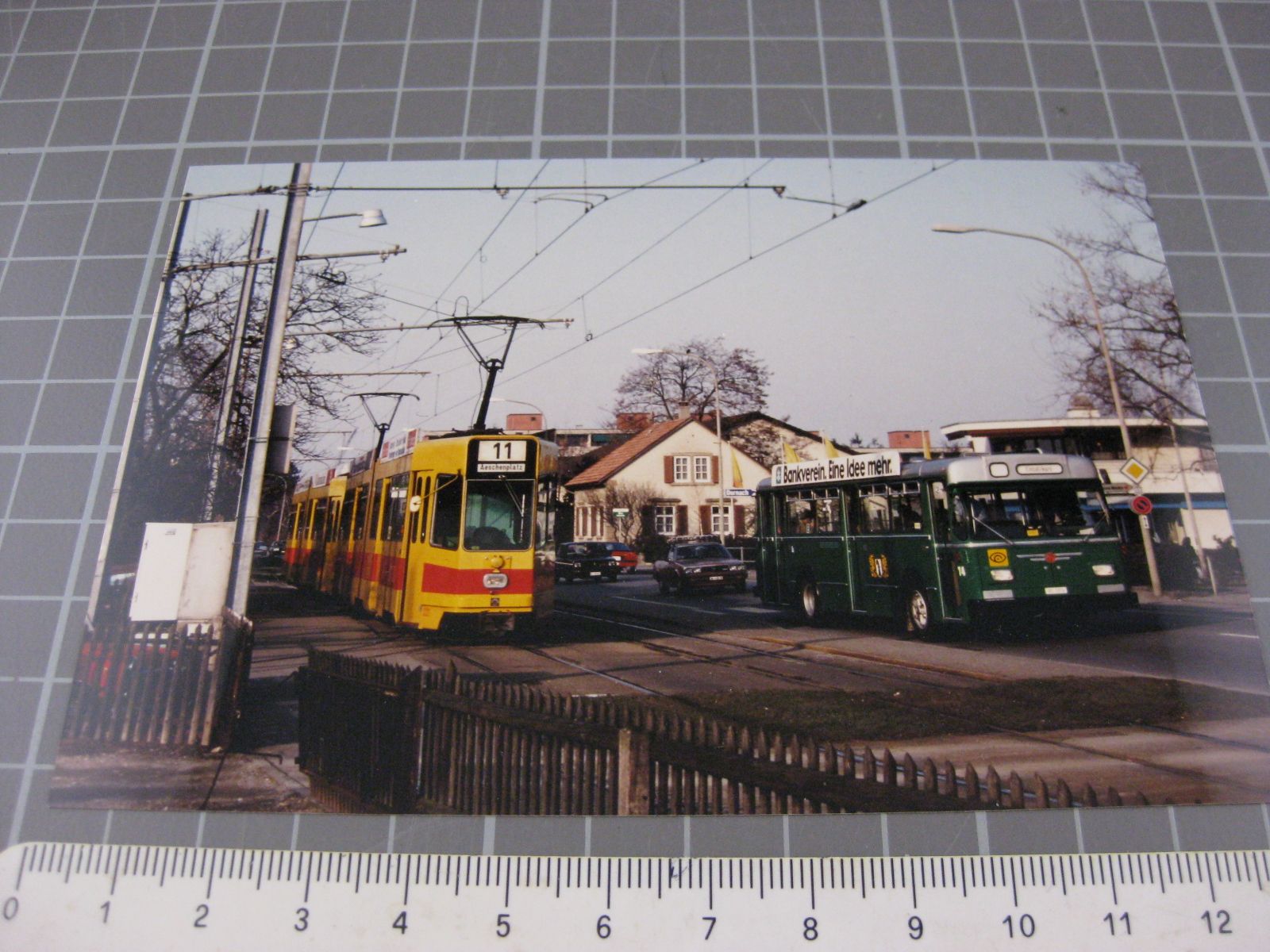 Ansichtskarten: Foto Basel mit Tram und Bus – Gebraucht aus Malters von Marosko