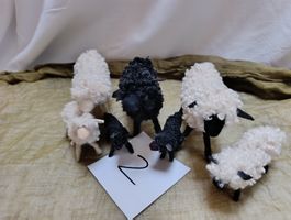 Schwarzenberger Krippenfiguren 7 Schafe 