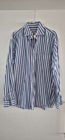 Van Laack Hemd, Blau/Weiss gestreift, Grösse M, Top Zustand