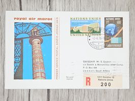 CL12 Enveloppe + Timbre Suisse / ONU 1976 Thème Aviation