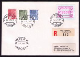 ATM 3__FDC 23.3.79 ZÜRICH 23_FRÜH !!__SCHÖNE MiF !!_KW 250 !