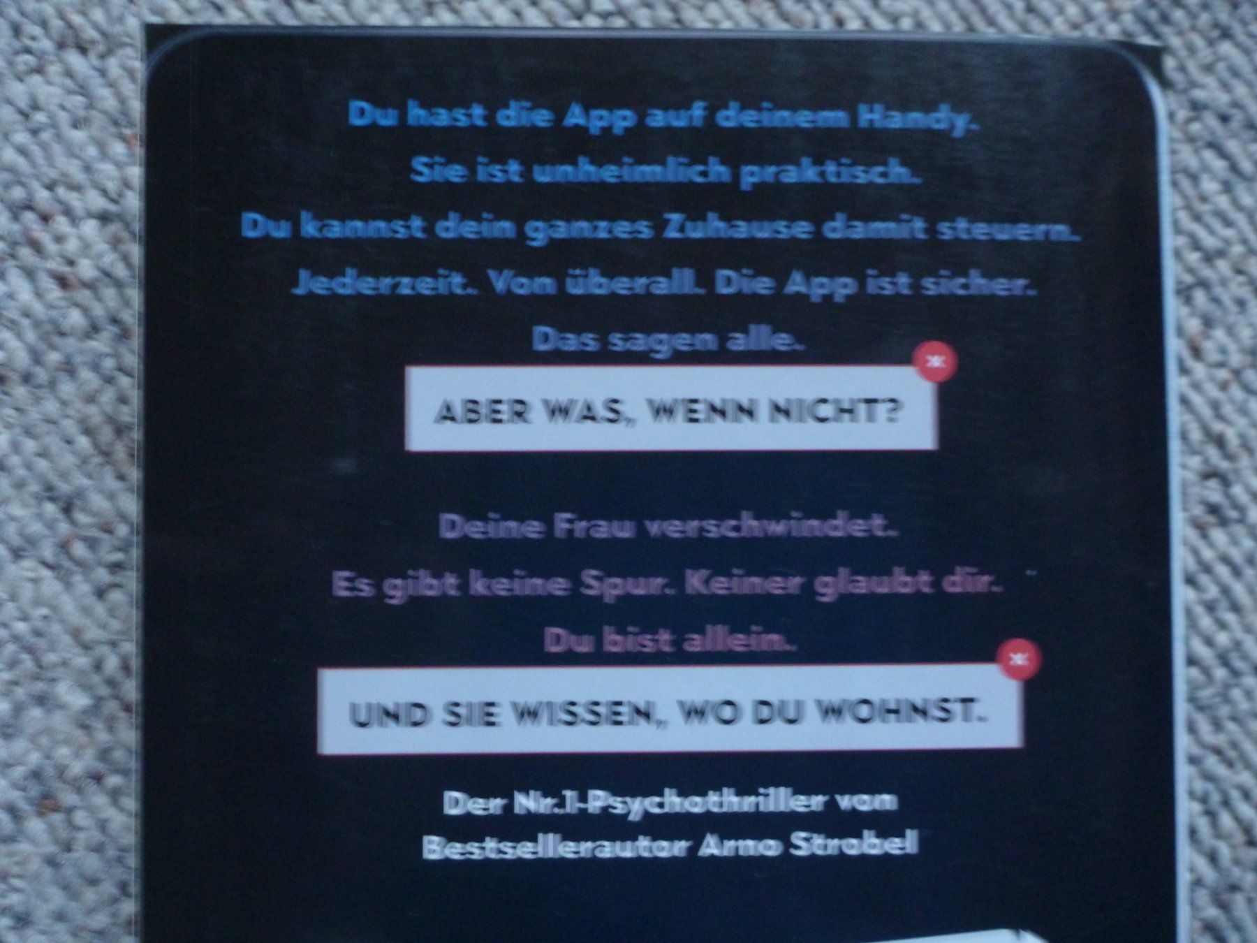Libri: Arno Strobel - Die App – Usato da Sils im Domleschg venduto da Foeniculum 1