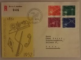 B117) 1952, 100 Jahr Nachrichtenwesen FDC Kt. 80.-