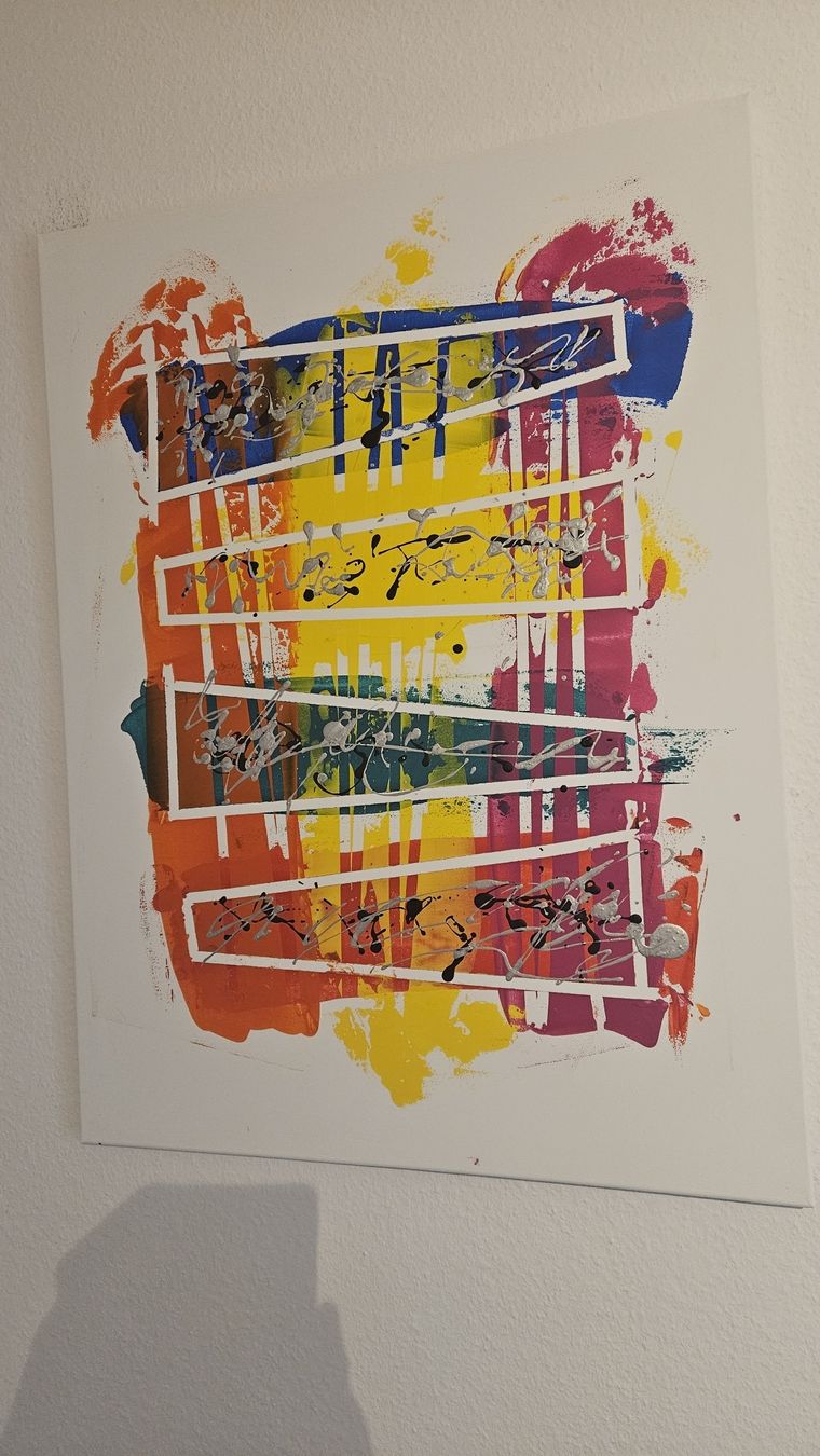 Dipinti: Tableau abstrait moderne coloré – Nuovo (secondo la descrizione) da Le Locle venduto da fab_c9hh 1