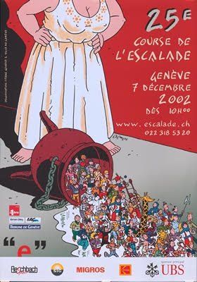 Posters & Illustrations: Affiche de la 25e Course de l'Escalade par Exem – Neuf (Voir description) à Genève par  2