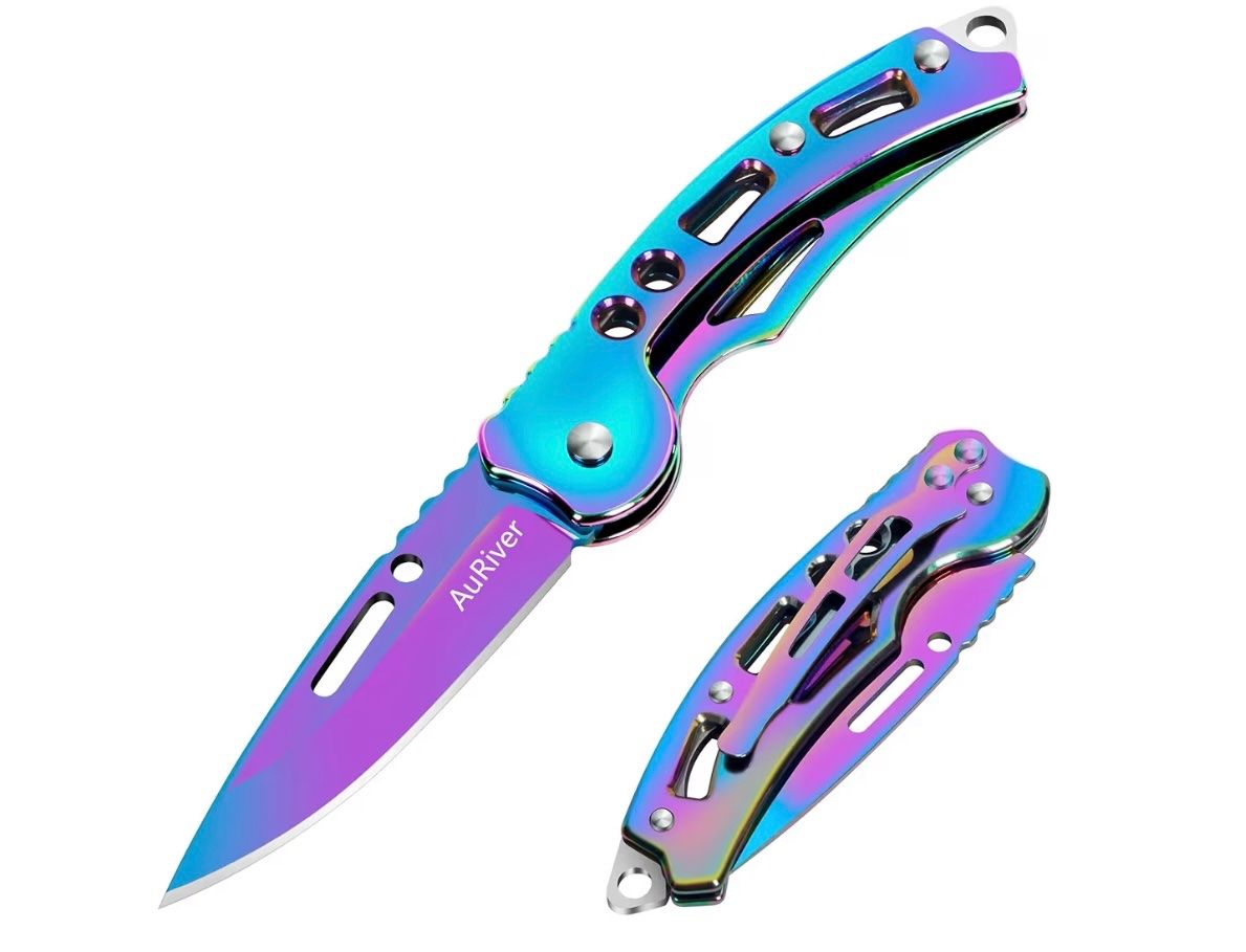 Couteaux de poche: Klappmesser/Sackmesser regenbogenfarben – Neuf avec emballage d'origine à Basel par Seifehuesli