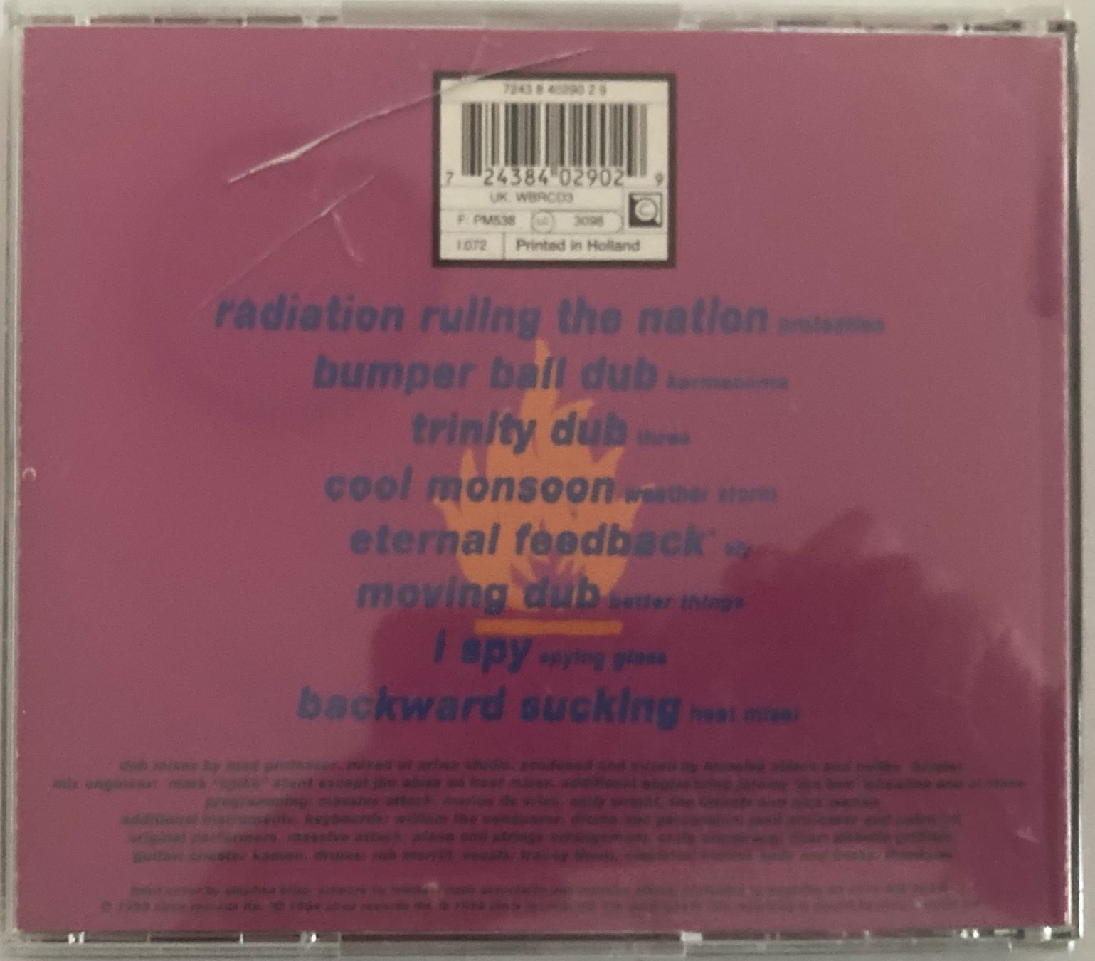 CD: MASSIVE ATTACK V MAD PROFESSOR - NO PROTECTION – Usato da Poliez-Pittet venduto da Newtown-Records 1