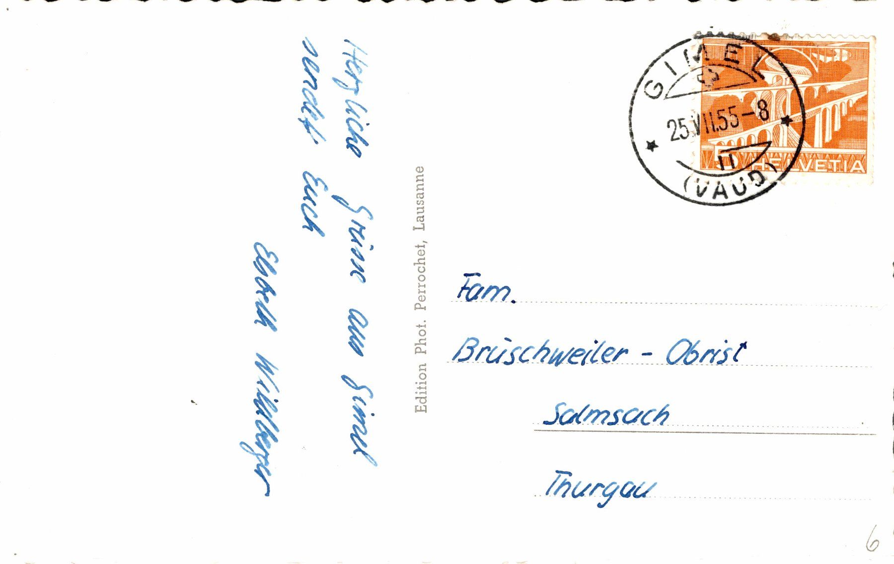 Cartoline postali: Gimel et le Jura – Usato da Bronschhofen venduto da Astore 1