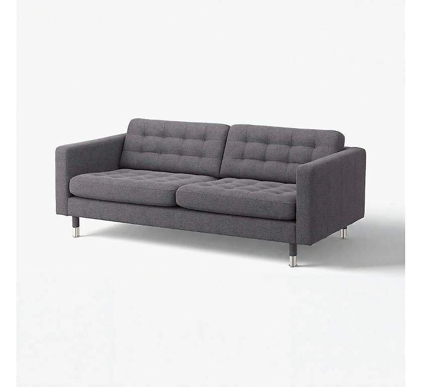 Sofas: Landskrona 3er-Sofa, dunkelgrau  – D'occasion à Killwangen par sea_vf7r