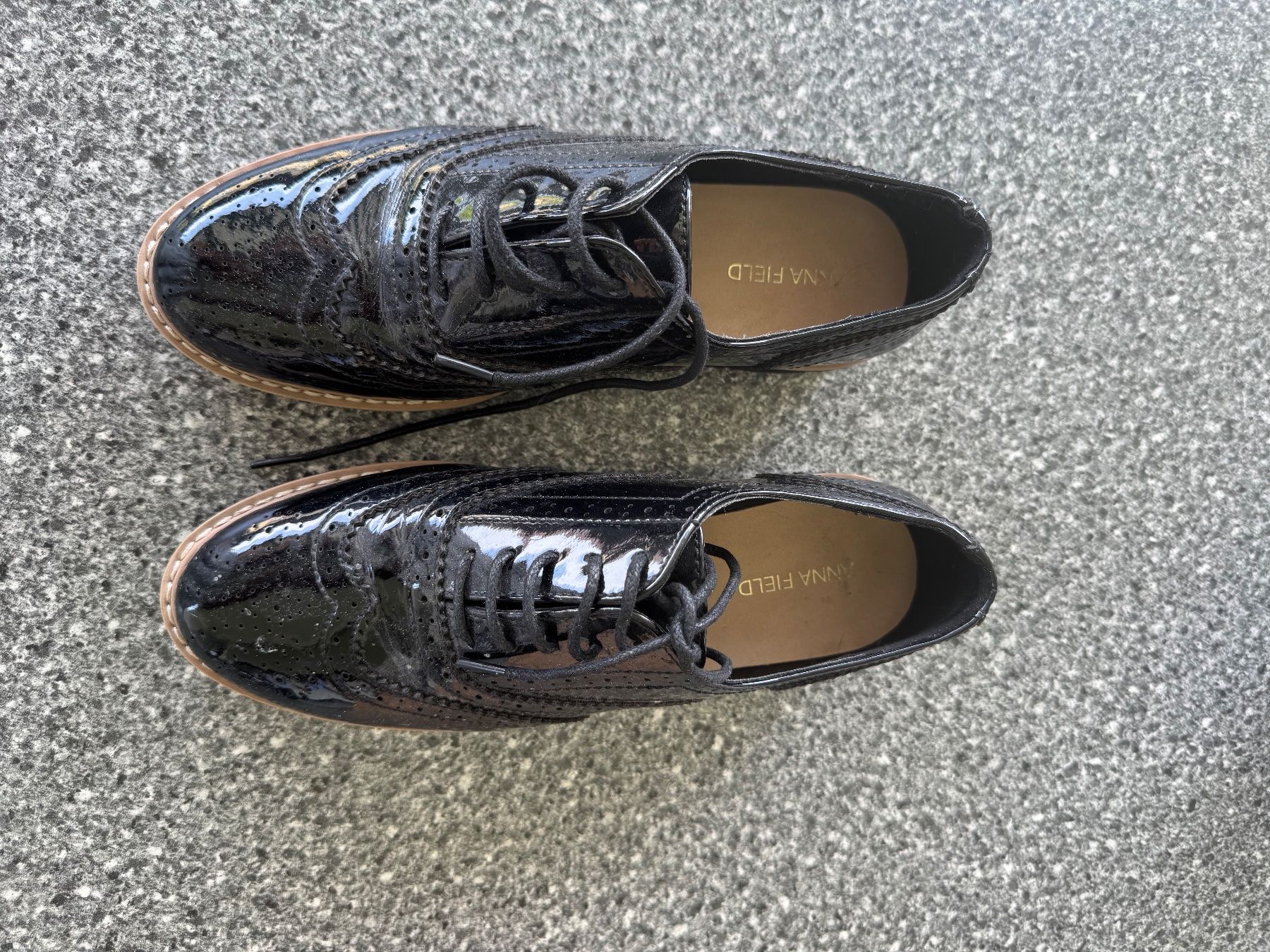 Anna Field Scarpe da donna: Schwarze Lack-Schnürschuhe Gr.37 Annafeld – Nuovo (secondo la descrizione) da Dulliken venduto da krestik79