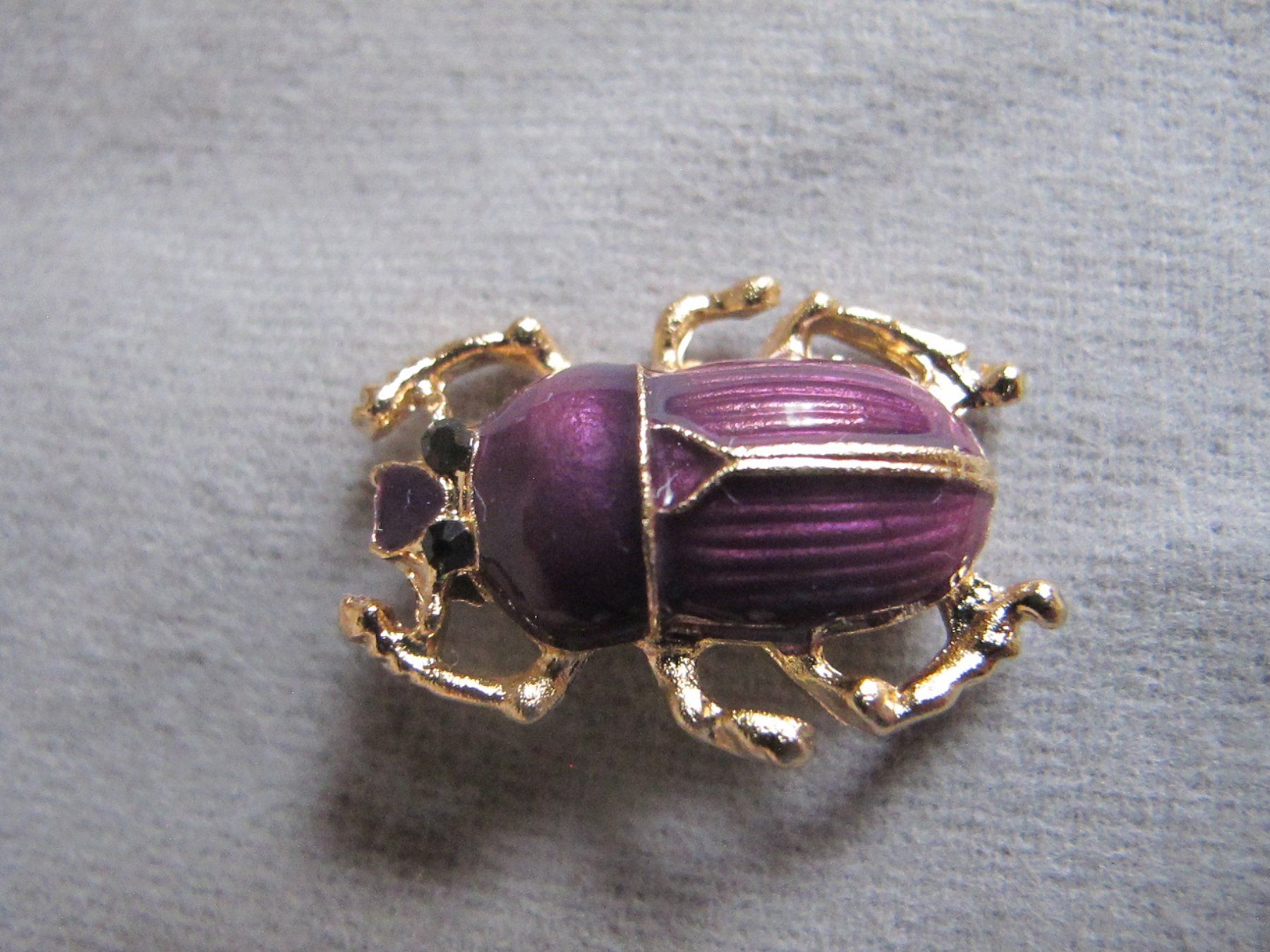Spille & Fermagli: Brosche Käfer Design goldfarben violett – Nuovo (secondo la descrizione) da Löhningen venduto da Chimae67 3