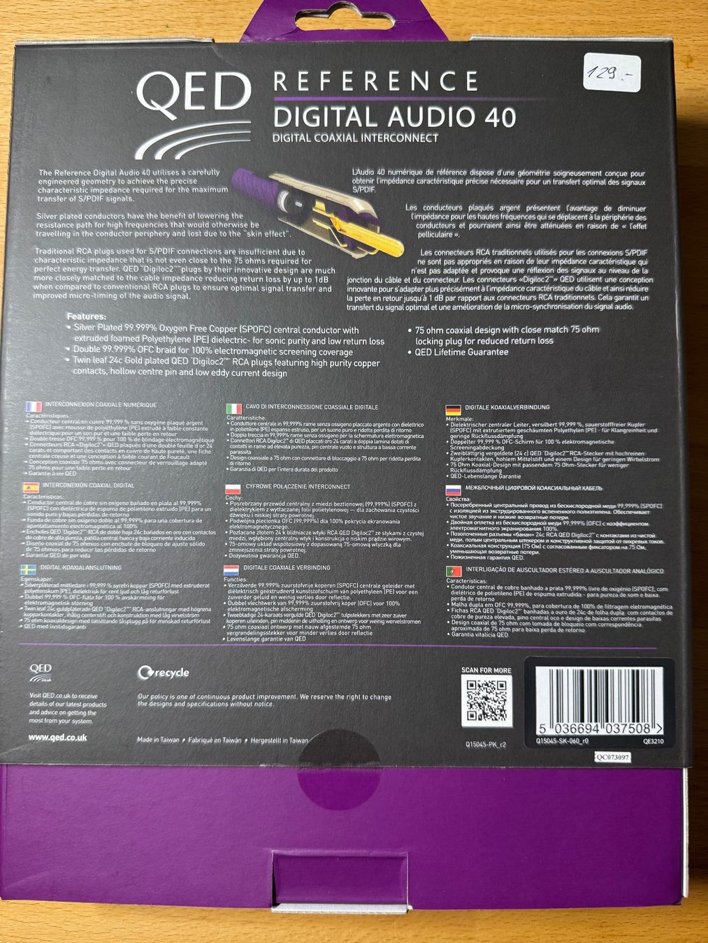Cavi: QED Reference Digital Audio 40 Cable (0.6m) neu – Nuovo e nell'imballaggio originale da Ueken venduto da highlander57 1