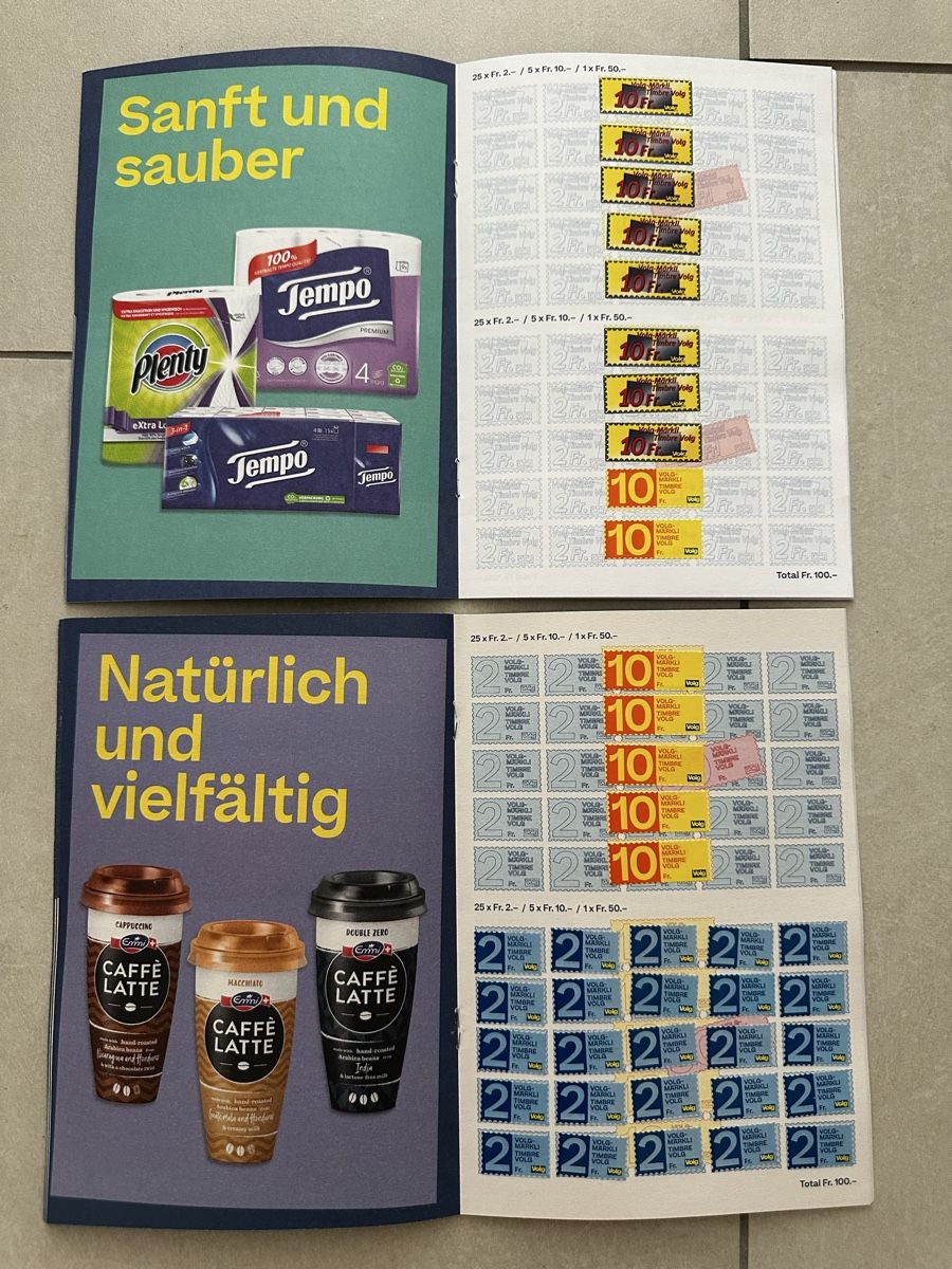 Volg Timbres & points: 2 volle Sammelhefte von Volg – Neuf avec emballage d'origine à Honau par salverella 1
